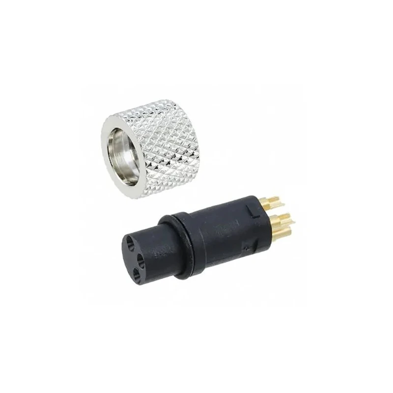 Norcomp Circular Connector, 4 Contacts, Panel Mount, M8 Size, Socket Female, IP67 Rated, 125V, 5A Current 855-004-203R004