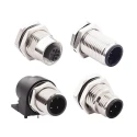 Norcomp Industrial Circular Connector 8 Contacts 5A Panel Mount M12 Plug Male IP67 859-008-103R004