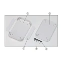 Takachi Electric Industrial ABS Enclosure with White Lid IP40 35 mm x 120 mm x 175 mm PF18-4-12W