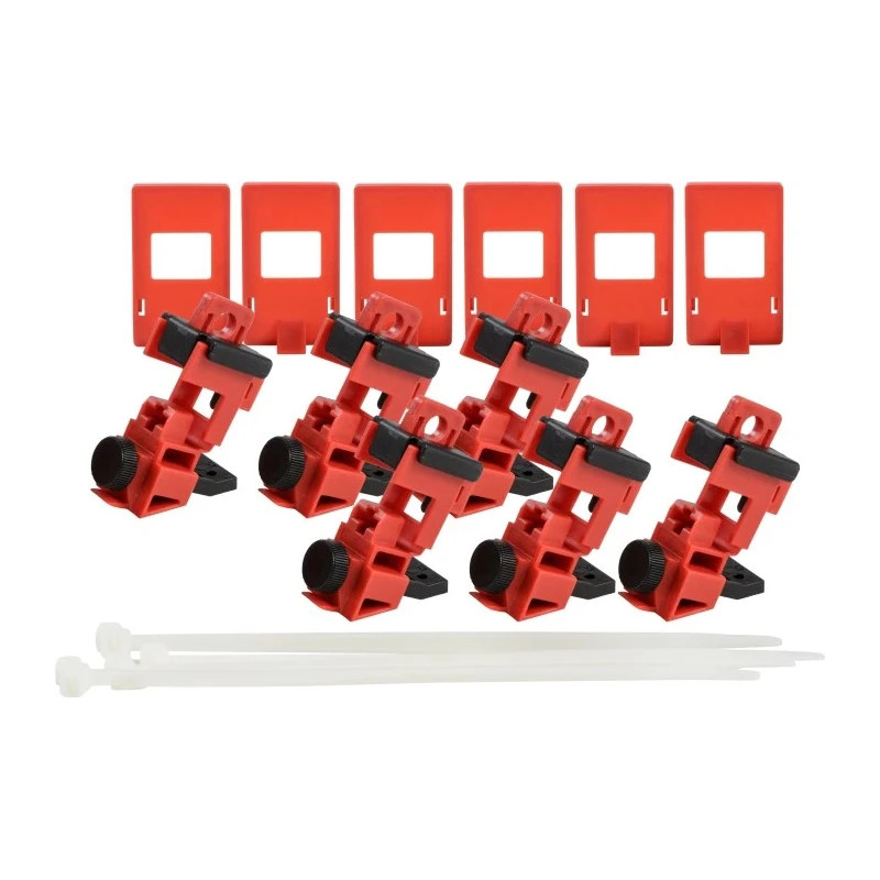 Brady Circuit Breaker Switch Lockout Polypropylene Fibreglass Reinforced Nylon Red TAGLOCK 120/277V CLAMP-ON BREAKER LO PK6