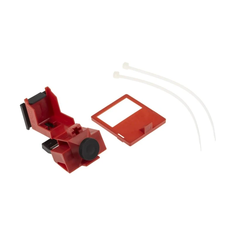 Brady Red 1-Lock Lockout Polypropylene Fibreglass Reinforced Nylon Circuit Breaker TAGLOCK 480/600V CLAMP-ON BRKR LO EA