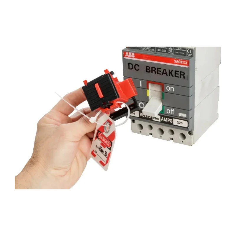 Brady Red 1-Lock Lockout Polypropylene Fibreglass Reinforced Nylon Circuit Breaker TAGLOCK 480/600V CLAMP-ON BRKR LO EA