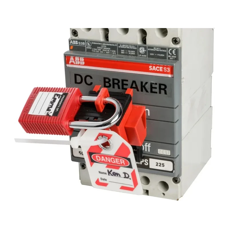 Brady Red 1-Lock Lockout Polypropylene Fibreglass Reinforced Nylon Circuit Breaker TAGLOCK 480/600V CLAMP-ON BRKR LO EA