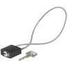 Brady Black Compact Cable Padlock Keyed Lock with Rugged Reinforced Nylon Body, Sheathed COMPACT CABLE PADLOCK BLACK 40CM KD