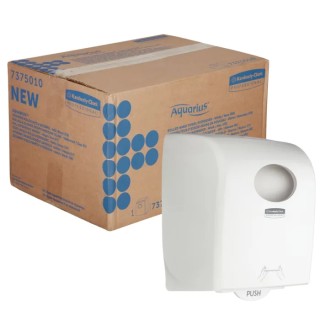 Aquarius Plastic White Wall Mounted Rolled Hand Towel Paper Towel Dispenser 248 mm x 297 mm x 374 mm 7375