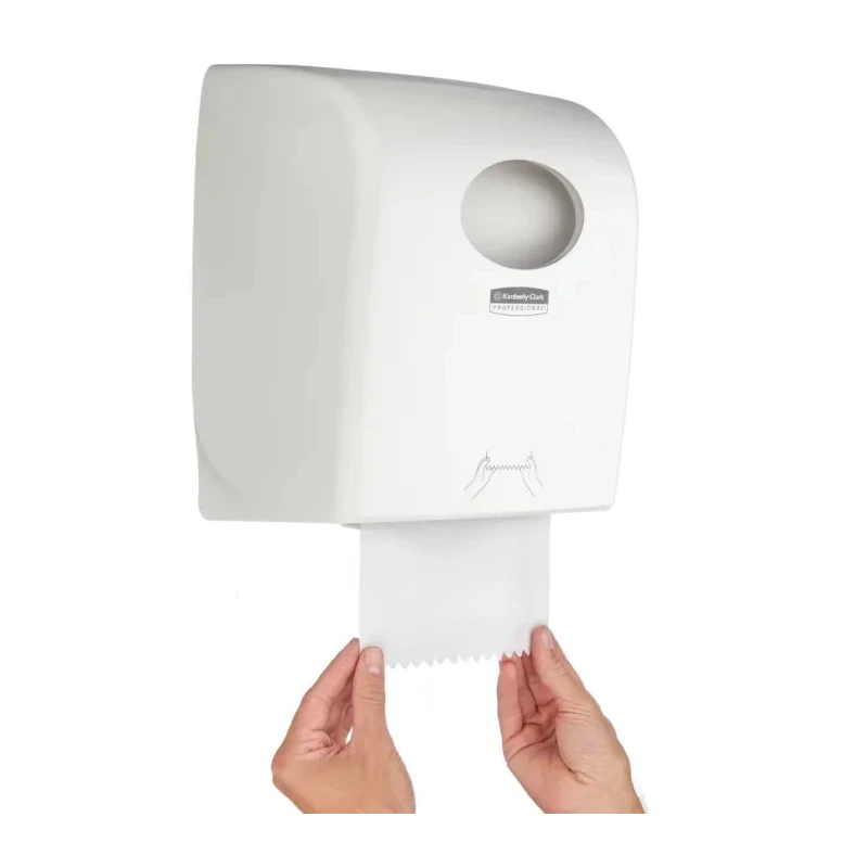 Aquarius Plastic White Wall Mounted Rolled Hand Towel Paper Towel Dispenser 248 mm x 297 mm x 374 mm 7375