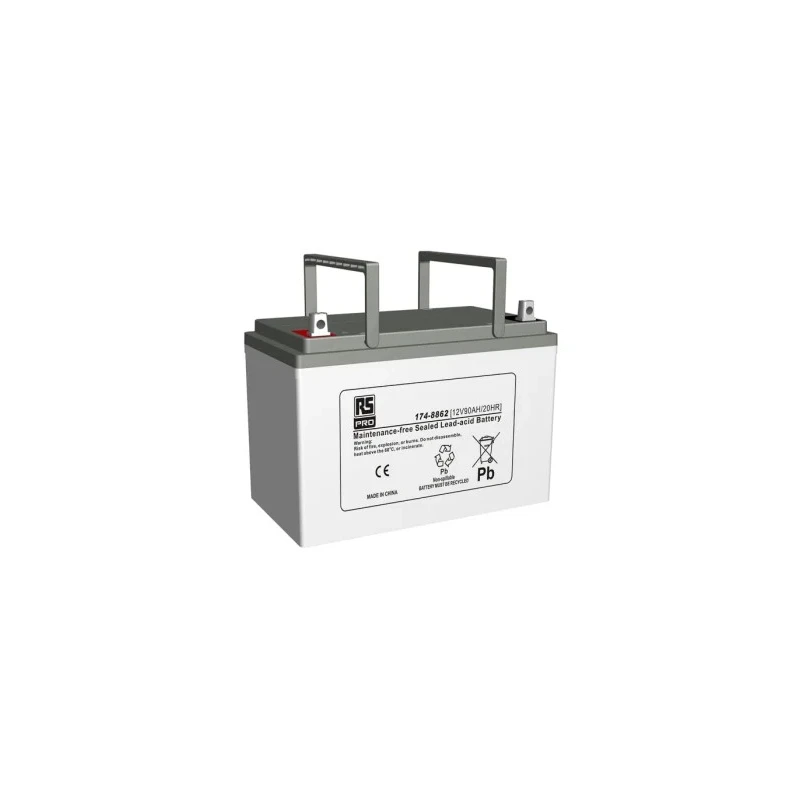 RS PRO 12 V T14 Sealed Lead Acid Battery 90 Ah AGM Construction 168mm x 230mm 27.5kg China 174-8862