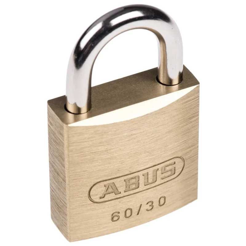 ABUS Keyed Steel Brass Weatherproof Padlock, 5 mm Shackle Diameter, 30 mm Body XR0060 30