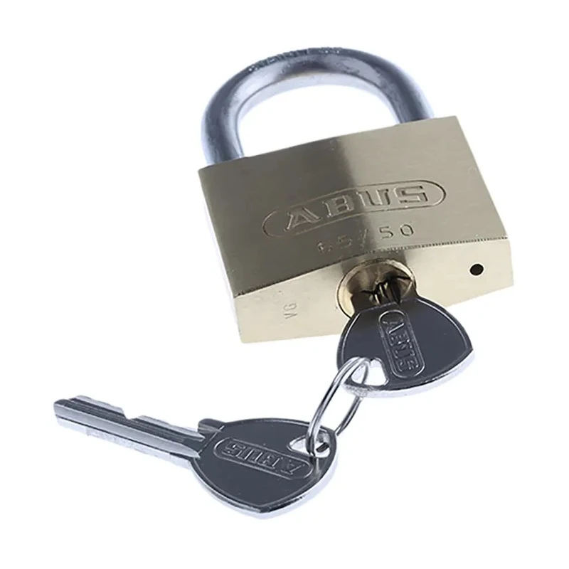 ABUS Keyed Brass Weatherproof Padlock 8 mm Shackle, 50 mm Body XR0065IB50
