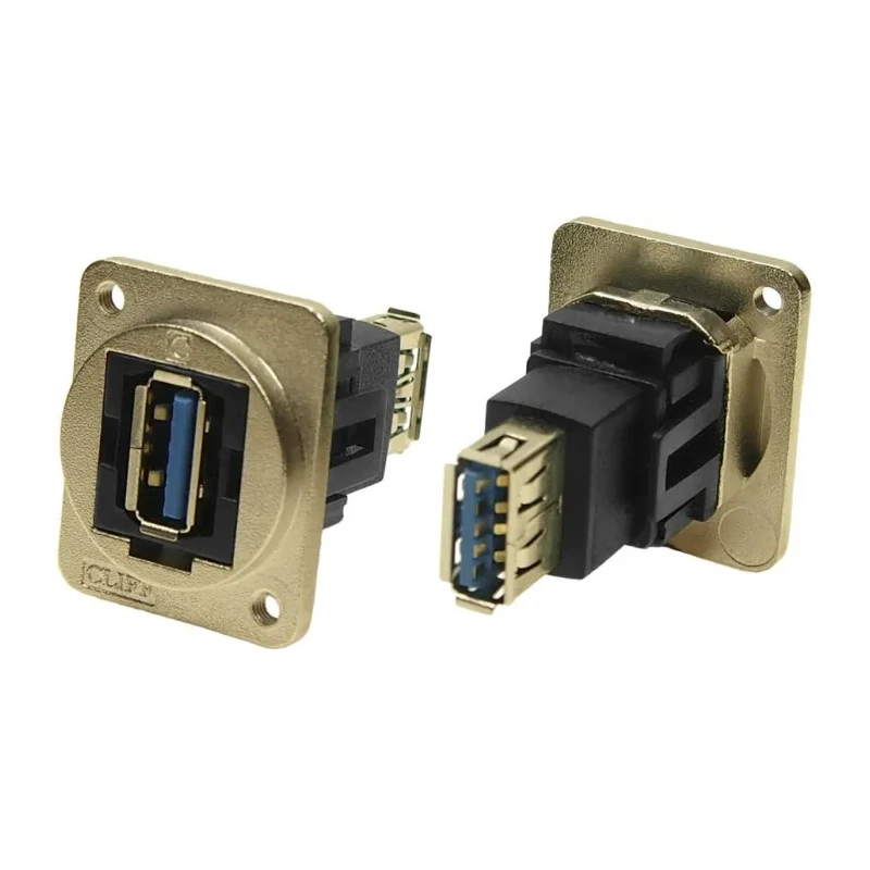 RS PRO Straight Panel Female/Female 2 Port USB Type A to A USB Connector USB 3.0 175-0148