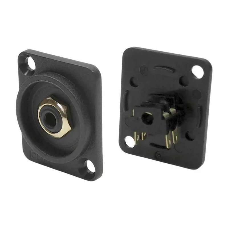 RS PRO 3.5 mm Panel Mount Female 2 Way Mono Jack Connector Nylon Housing Right Angle 175-0154