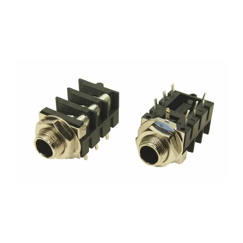 RS PRO Jack Connector 6.35 mm PCB Mount Female 3 Way Stereo 175-0155