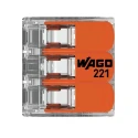WAGO 221 Series Lever Connector 3-Way 10AWG 20AWG Wire 41A Cage Clamp 221-613