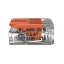 WAGO 221 Series Lever Connector 3-Way 10AWG 20AWG Wire 41A Cage Clamp 221-613