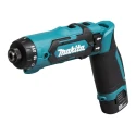 Makita 7.2 V Cordless Screwdriver, 5.6 Nm Torque, 650 rpm Speed, Brushed Motor, Hexagon Drive DF012DSE