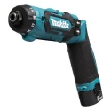 Makita 7.2 V Cordless Screwdriver, 5.6 Nm Torque, 650 rpm Speed, Brushed Motor, Hexagon Drive DF012DSE