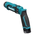 Makita 7.2 V Cordless Screwdriver, 5.6 Nm Torque, 650 rpm Speed, Brushed Motor, Hexagon Drive DF012DSE