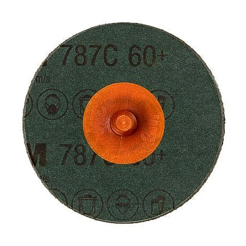 3M 787C Ceramic Fibre Abrasive Disc, 75 mm Diameter, P60 Grit, Fibre Backing, Roloc™ Attachment 89695