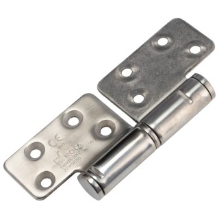 ROCA Brushed Stainless Steel Knuckle Hinge with Fixed Pin, Screw Fixing, 123mm x 84mm x 3mm 92 80 85