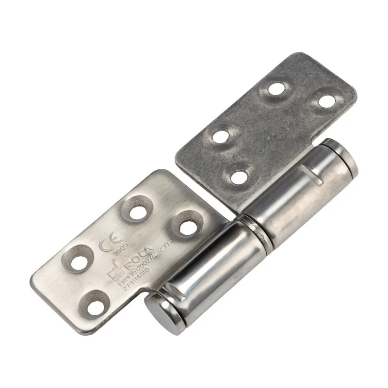 ROCA Brushed Stainless Steel Knuckle Hinge with Fixed Pin, Screw Fixing, 123mm x 84mm x 3mm 92 80 85