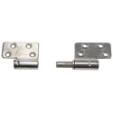 ROCA Brushed Stainless Steel Knuckle Hinge with Fixed Pin, Screw Fixing, 123mm x 84mm x 3mm 92 80 85