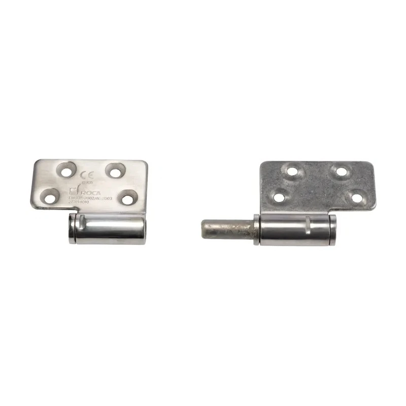 ROCA Brushed Stainless Steel Knuckle Hinge with Fixed Pin, Screw Fixing, 123mm x 84mm x 3mm 92 80 85