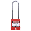 RS PRO Red 1-Lock Safety Lockout Padlock ABS Steel Shackle Diameter 5 mm Shackle Length 46 mm 175-1181
