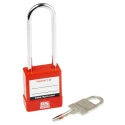 RS PRO Red 1-Lock Safety Lockout Padlock ABS Steel Shackle Diameter 5 mm Shackle Length 46 mm 175-1181