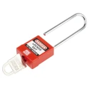 RS PRO Red 1-Lock Safety Lockout Padlock ABS Steel Shackle Diameter 5 mm Shackle Length 46 mm 175-1181
