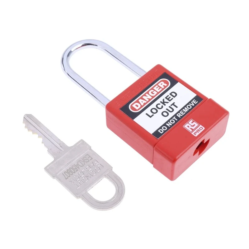 RS PRO Red 1-Lock Safety Lockout Padlock with ABS Body, Steel Shackle 5 mm 175-1180
