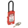 RS PRO Red 1-Lock Safety Lockout Padlock Polyvinyl Chloride ABS Steel Shackle Diameter 6mm Shackle Length 60mm 175-1186