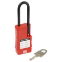 RS PRO Red 1-Lock Safety Lockout Padlock Polyvinyl Chloride ABS Steel Shackle Diameter 6mm Shackle Length 60mm 175-1186