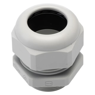 HARTING Cable Gland Han CGM-P Series Thread Size M32 Light Grey Polyamide 250V 19000005196