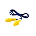 3M E.A.R Blue Yellow Reusable Corded Ear Plugs, Thermoplastic Elastomer, 29 dB Rated UF-01-000