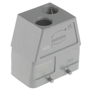 HARTING Han B Range Heavy Duty Power Connector Hood 2 Lever Cable Mount, Die Cast Aluminium Body IP65 IP66 IP67 19300100465