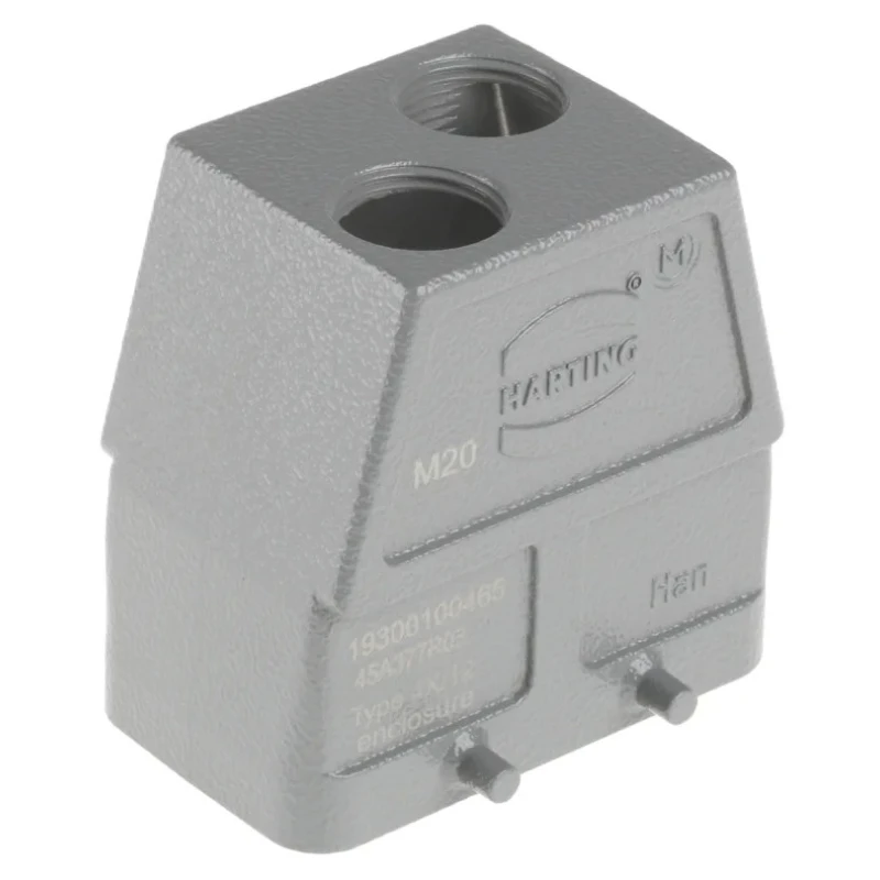 HARTING Han B Range Heavy Duty Power Connector Hood 2 Lever Cable Mount, Die Cast Aluminium Body IP65 IP66 IP67 19300100465