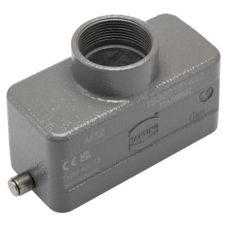 HARTING Han B Range Heavy Duty Power Connector Hood, Cable Mount, 1 Lever Locking, Die Cast Aluminium Body 19300161442