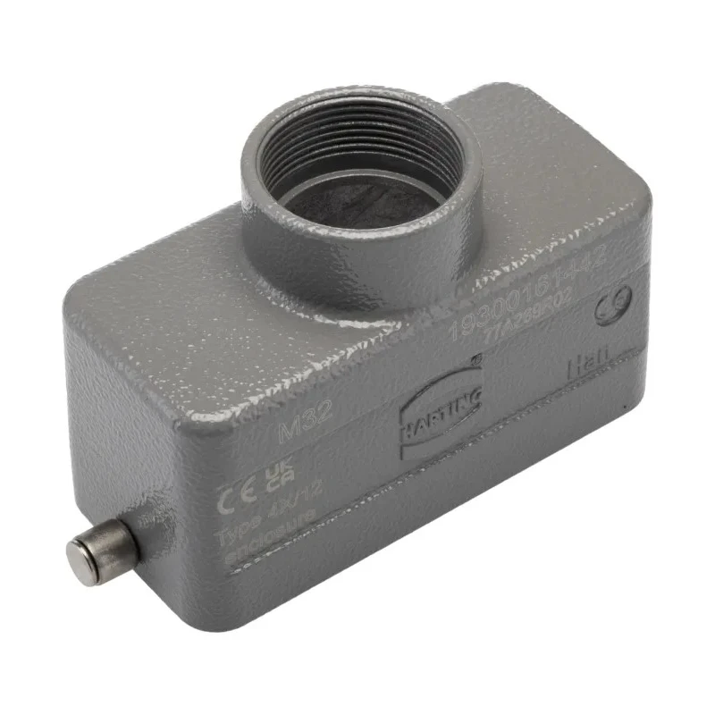 HARTING Han B Range Heavy Duty Power Connector Hood, Cable Mount, 1 Lever Locking, Die Cast Aluminium Body 19300161442