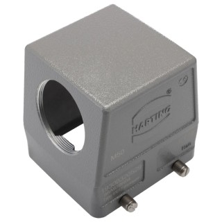 HARTING Han B Range Heavy Duty Power Connector Hood 2 Lever Cable Mount, Die Cast Aluminium, IP65, Thread Size 19300320529