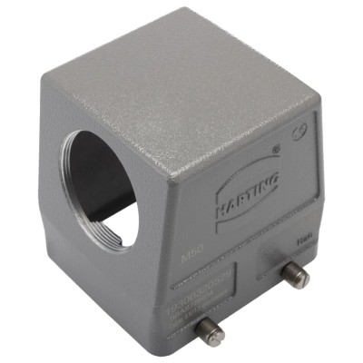 HARTING Han B Range Heavy Duty Power Connector Hood 2 Lever Cable Mount, Die Cast Aluminium, IP65, Thread Size 19300320529