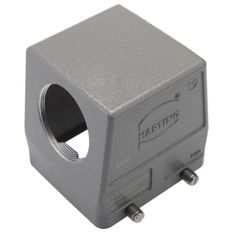 HARTING Han B Range Heavy Duty Power Connector Hood 2 Lever Cable Mount, Die Cast Aluminium, IP65, Thread Size 19300320529