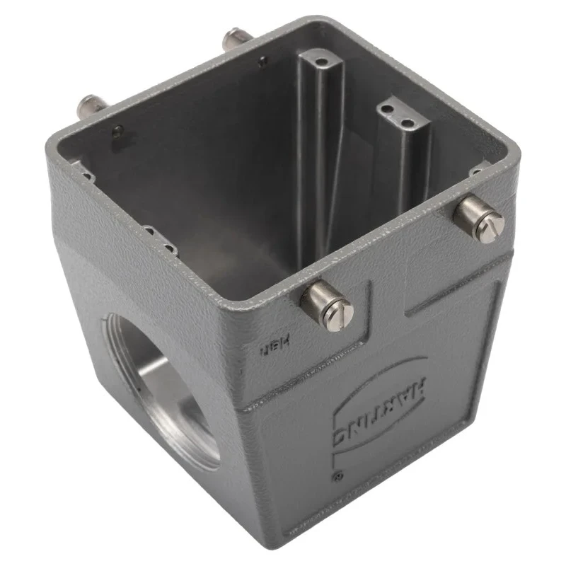 HARTING Han B Range Heavy Duty Power Connector Hood 2 Lever Cable Mount, Die Cast Aluminium, IP65, Thread Size 19300320529