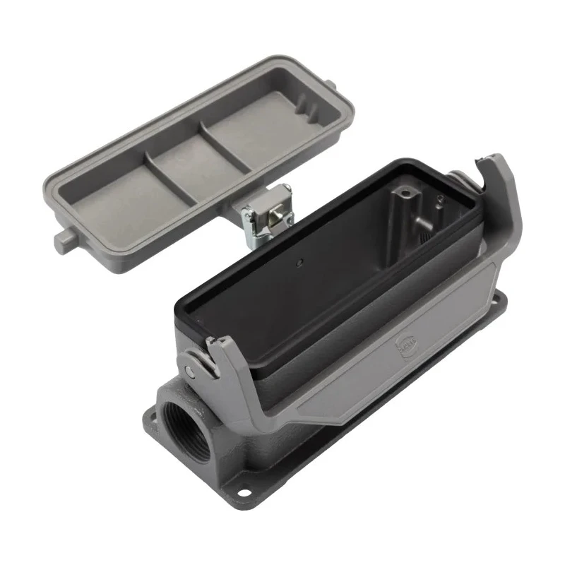 HARTING Han B Range Heavy Duty Power Connector Housing Die Cast Aluminium Surface Mount IP65 1 Lever 24B 19300241296