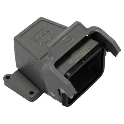 HARTING Heavy Duty Power Connector Hood Die Cast Aluminium IP65, M25 Thread Size Han B Series 19300060716