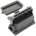 HARTING Han B Range Heavy Duty Power Connector Housing Base Surface Mount Die Cast Aluminium IP65 16B 1 Lever 19300162296