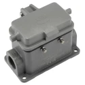 HARTING Han B Range Heavy Duty Power Connector Housing Plastic Cover, Surface Mount, Die Cast Aluminium Body 19300101225