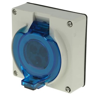 Schneider Electric Surface Mount Industrial Socket 2P+E 16A 250V IP66 Grey 