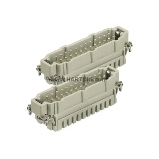 Harting Heavy Duty Power Connector Insert 16A Han ES Series Male 48 Contacts 09330242626