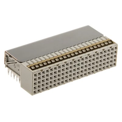 TE Connectivity Hard Metric Backplane Connector 2 mm Pitch, Right Angle Female, 22 Column, 5 Row, 110 Way 5352152-1