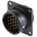 ITT Cannon Industrial Circular Connector Panel Mount Miniature Aluminum Alloy Housing 19 Contacts 7.5A 50V KPTC2E14-19P-F-MA
